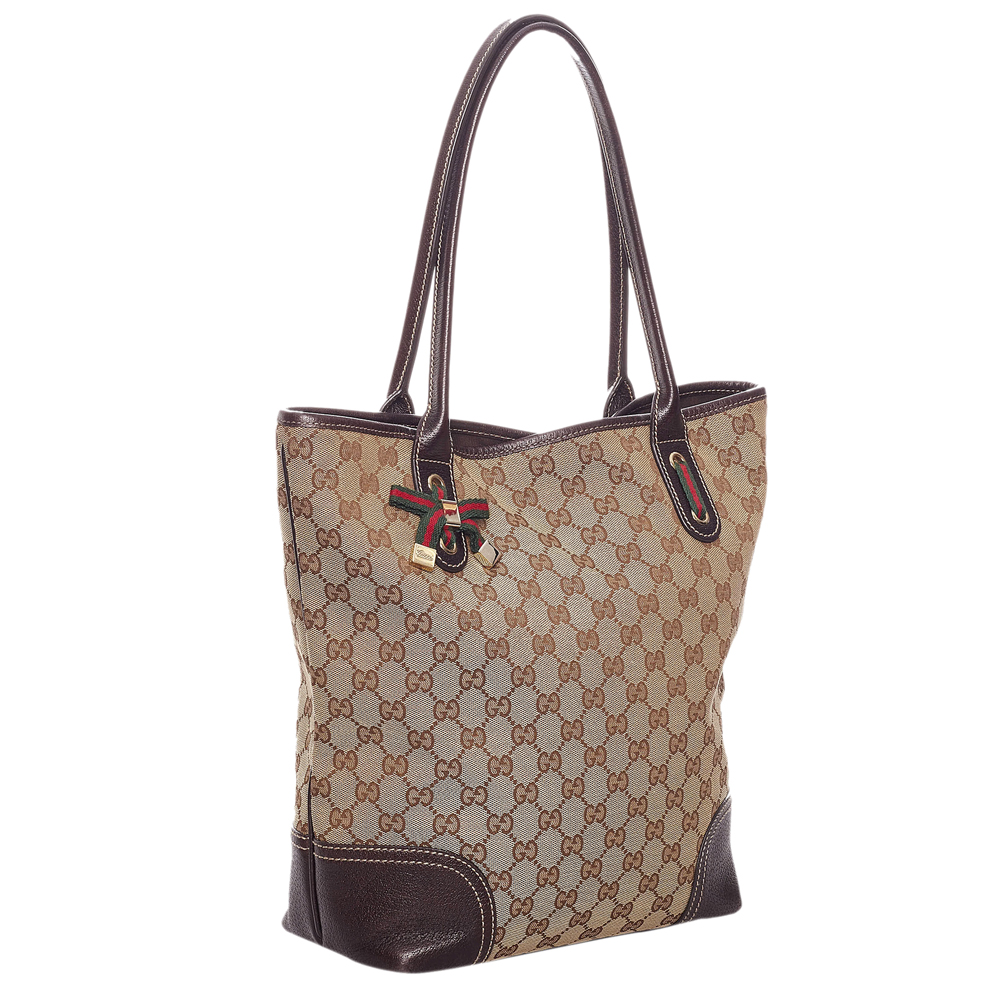 

Gucci Brown/Beige GG Canvas Princy Tote Bag
