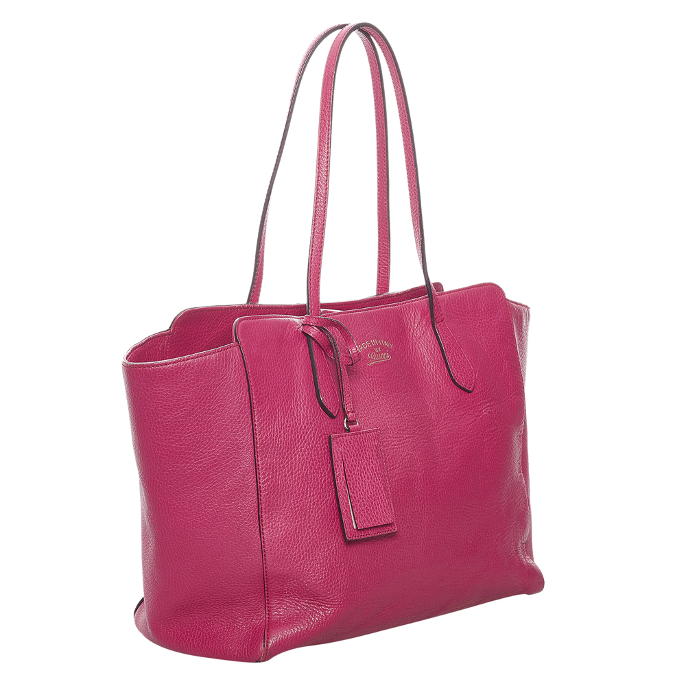 

Gucci Pink Leather Swing Satchel Bag