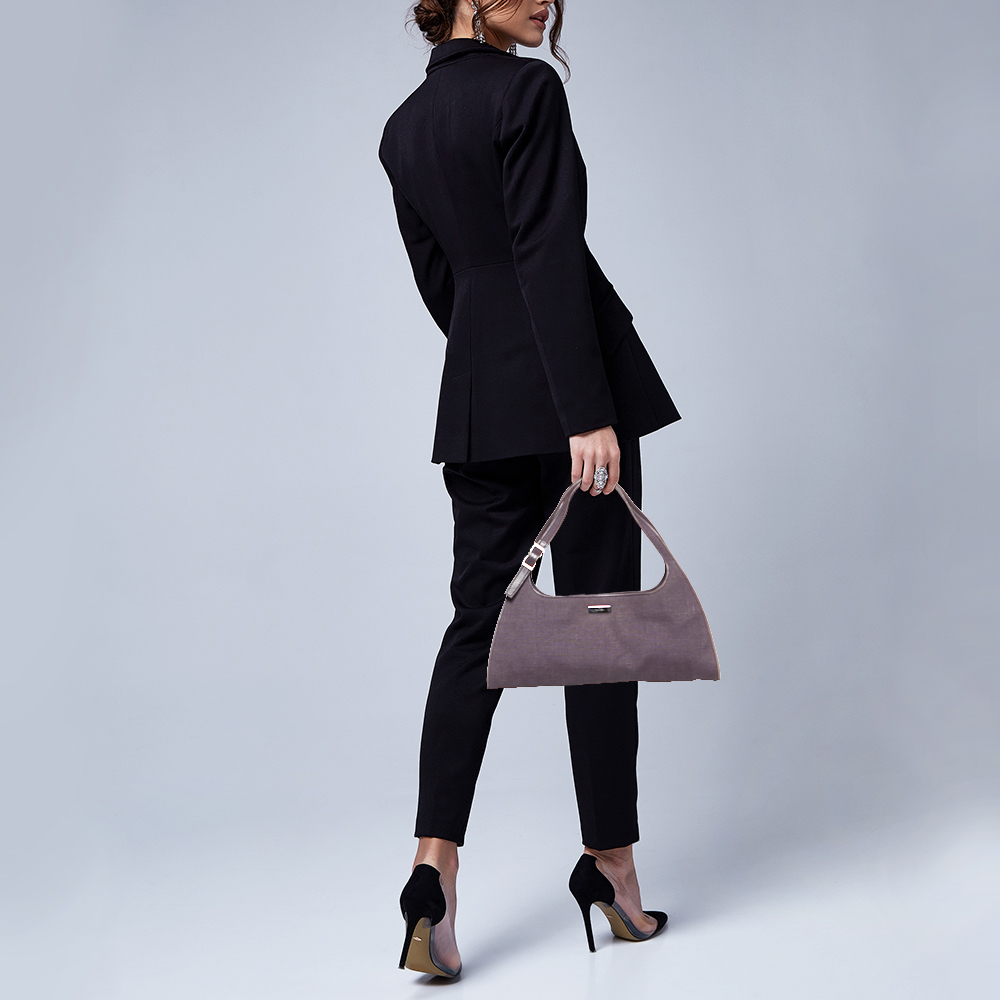 

Gucci Purple Canvas And Leather Shoulder Bag