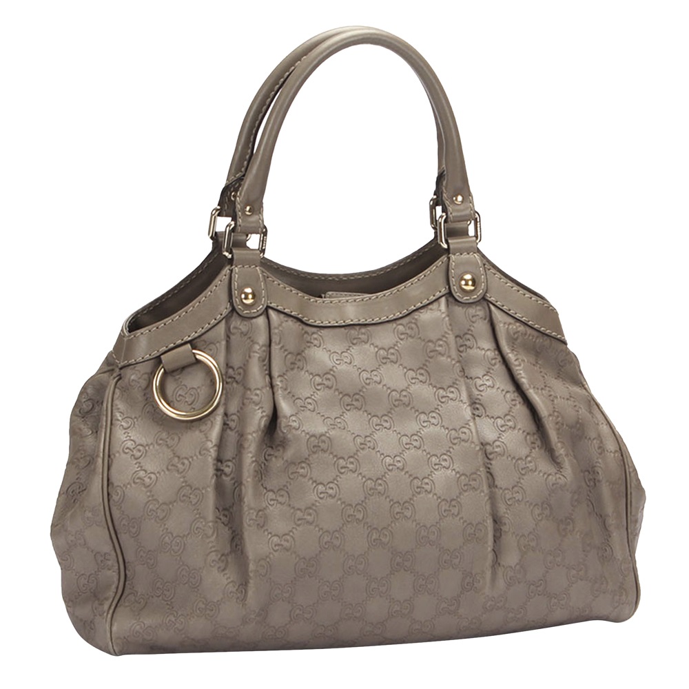 

Gucci Brown Guccissima Leather Sukey Satchel Bag