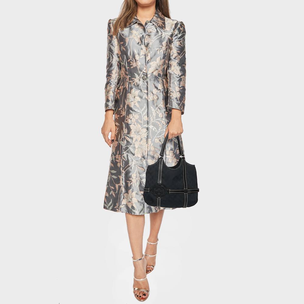 

Gucci Black GG Canvas and Leather Royal Tote