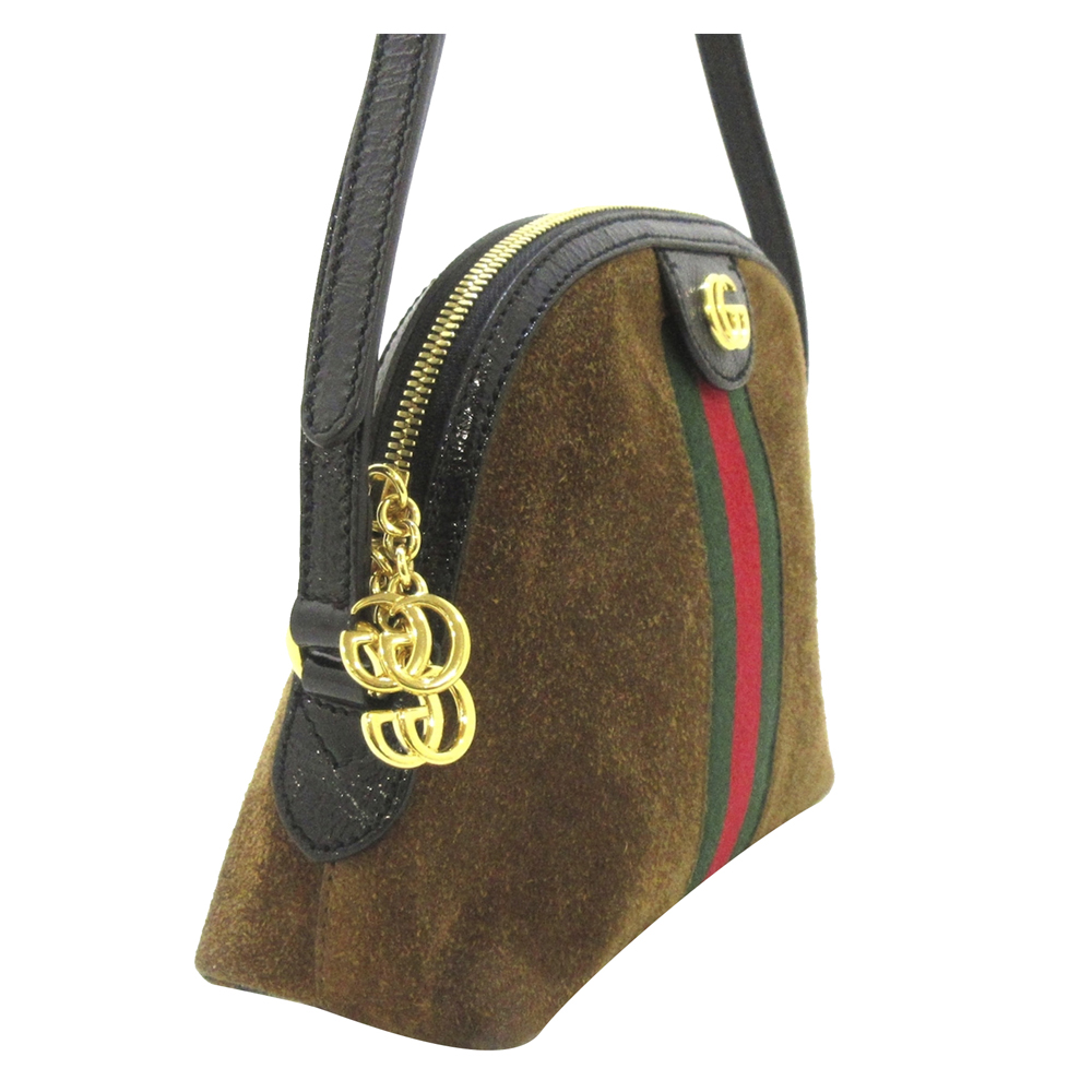 

Gucci Brown Suede Ophidia Small Crossbody Bag