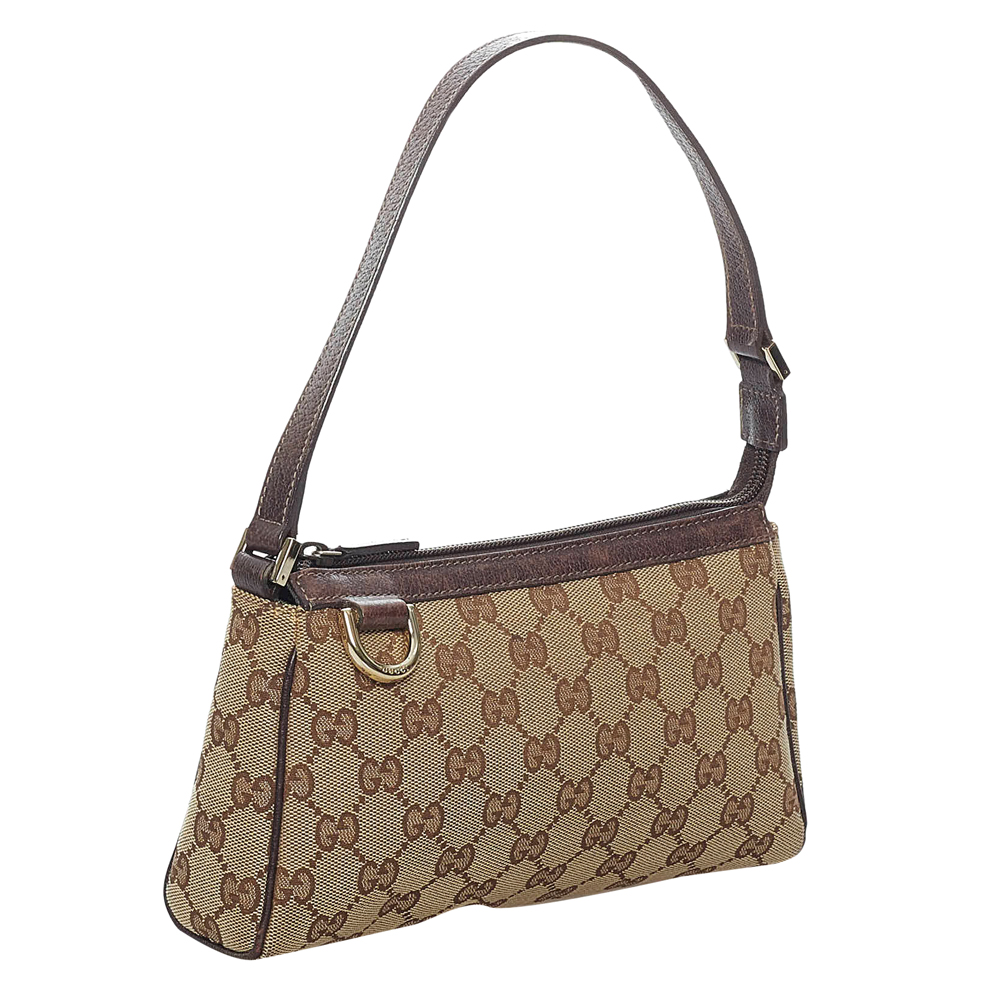 

Gucci Brown/Beige GG Canvas Fabric Abbey D-Ring Shoulder Bag