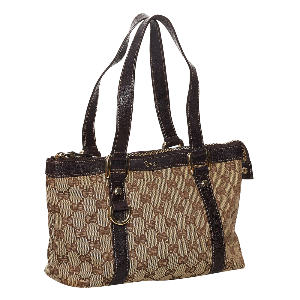 

Gucci Brown/Beige GG Canvas Fabric Abbey D-Ring Shoulder Bag