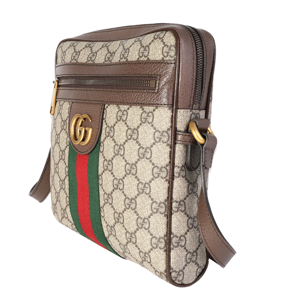 

Gucci Brown/Beige GG Supreme Canvas Small Ophidia Messenger Bag