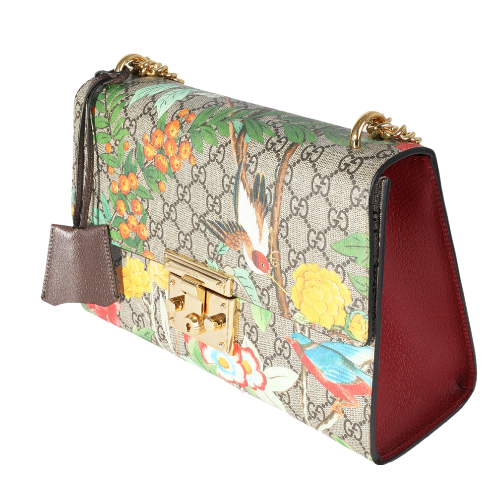 

Gucci Multicolor Coated Canvas Tian Padlock Medium Shoulder Bag