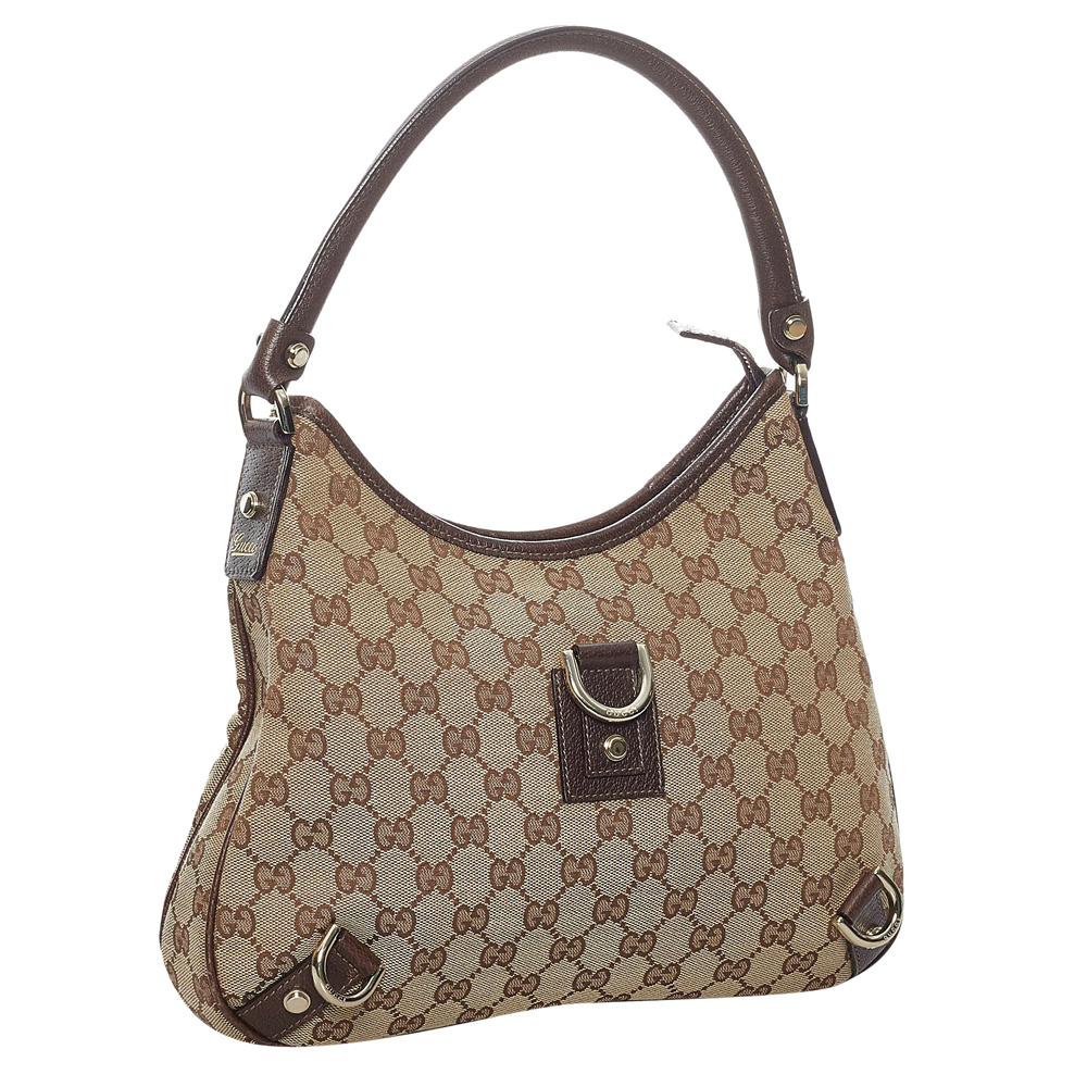 

Gucci Brown/Beige GG Canvas Fabric Abbey D-Ring Shoulder Bag