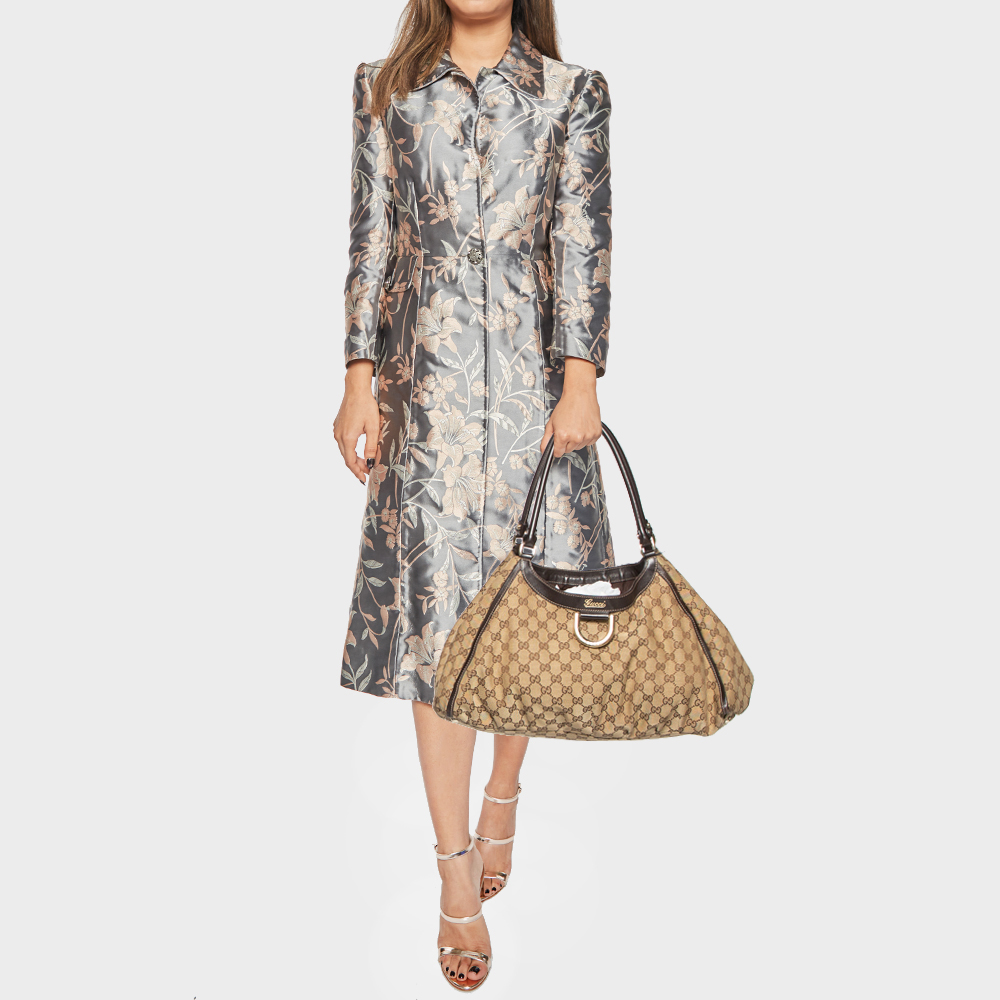 

Gucci Beige/Brown GG Canvas and Leather Abbey D-Ring Shoulder Bag