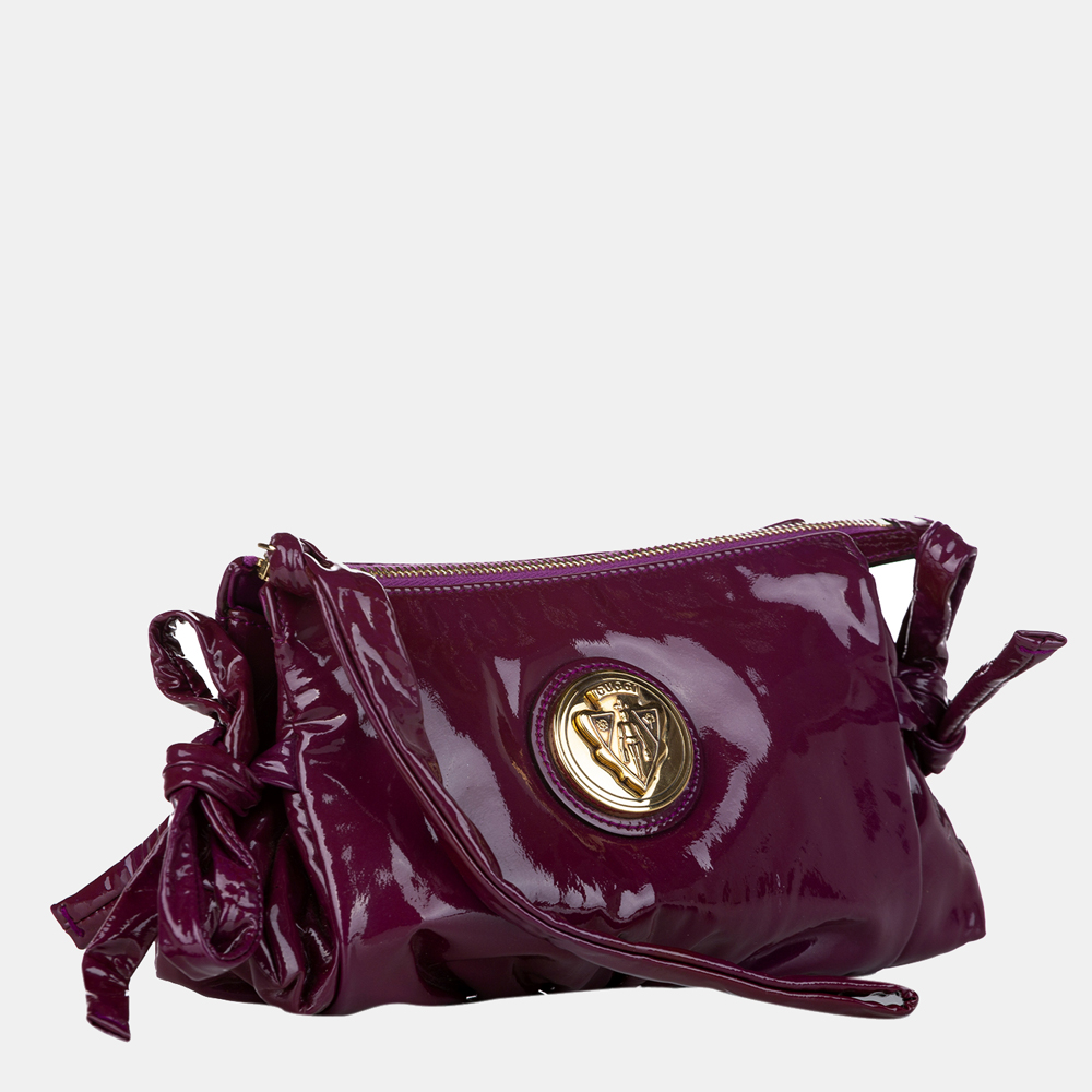 

Gucci Purple Hysteria Patent Leather Clutch Bag