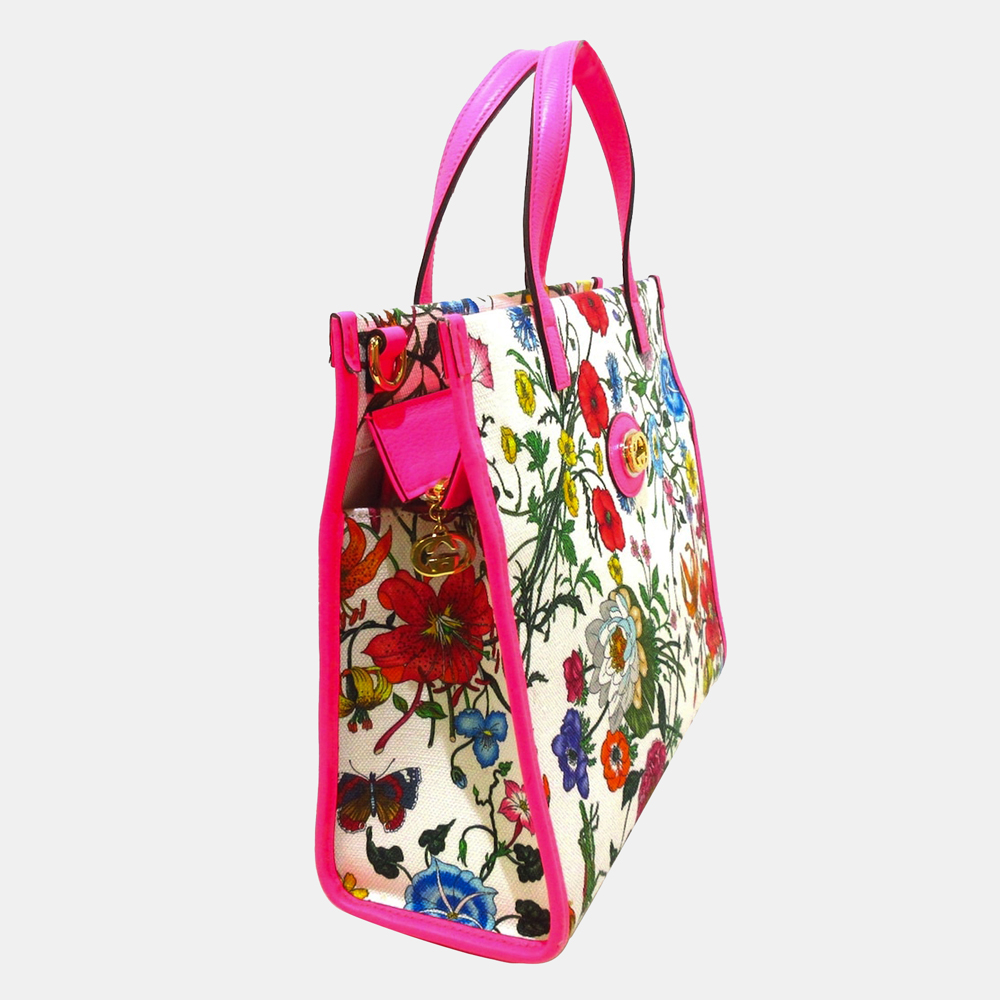 

Gucci Multicolor Flora Canvas Satchel