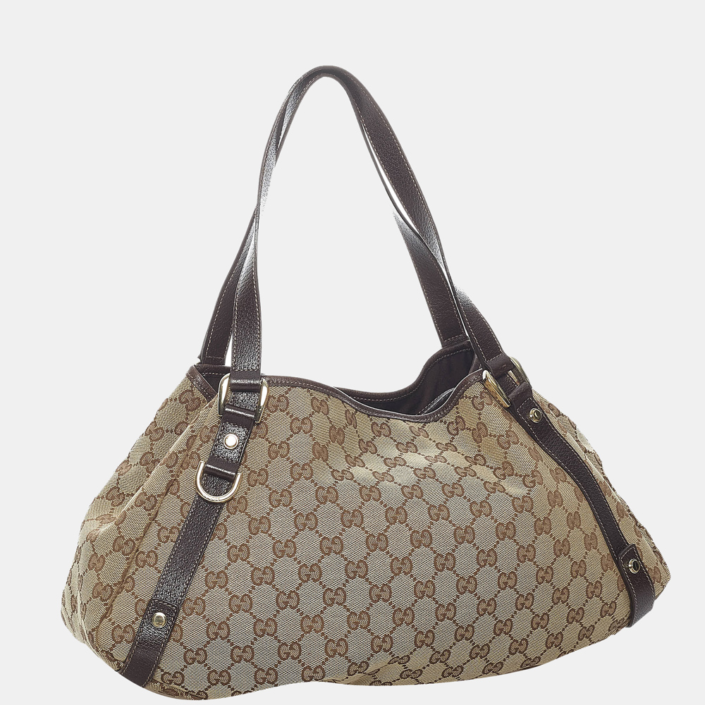 

Gucci Brown/Beige GG Canvas Pelham Tote Bag