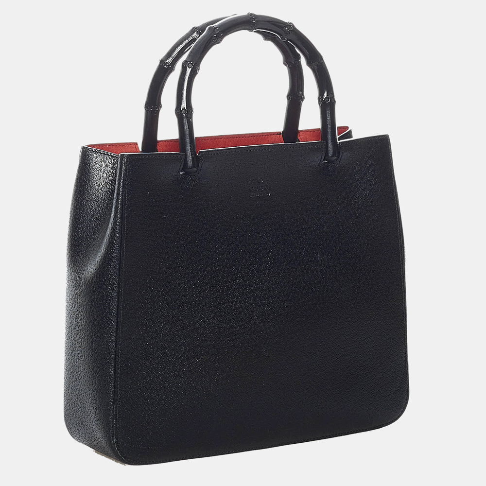 

Gucci Black Bamboo Leather Handbag