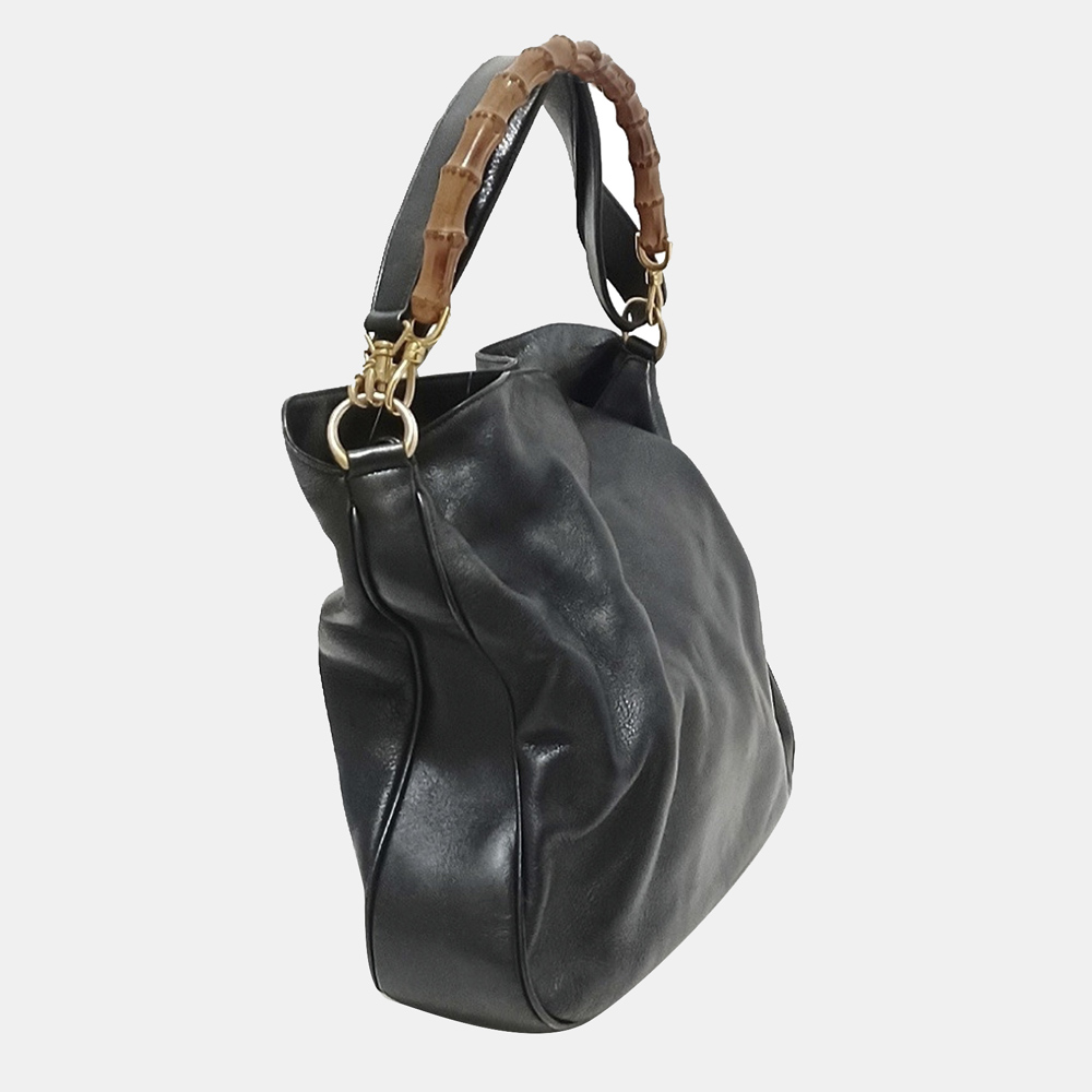 

Gucci Black Bamboo Leather Satchel