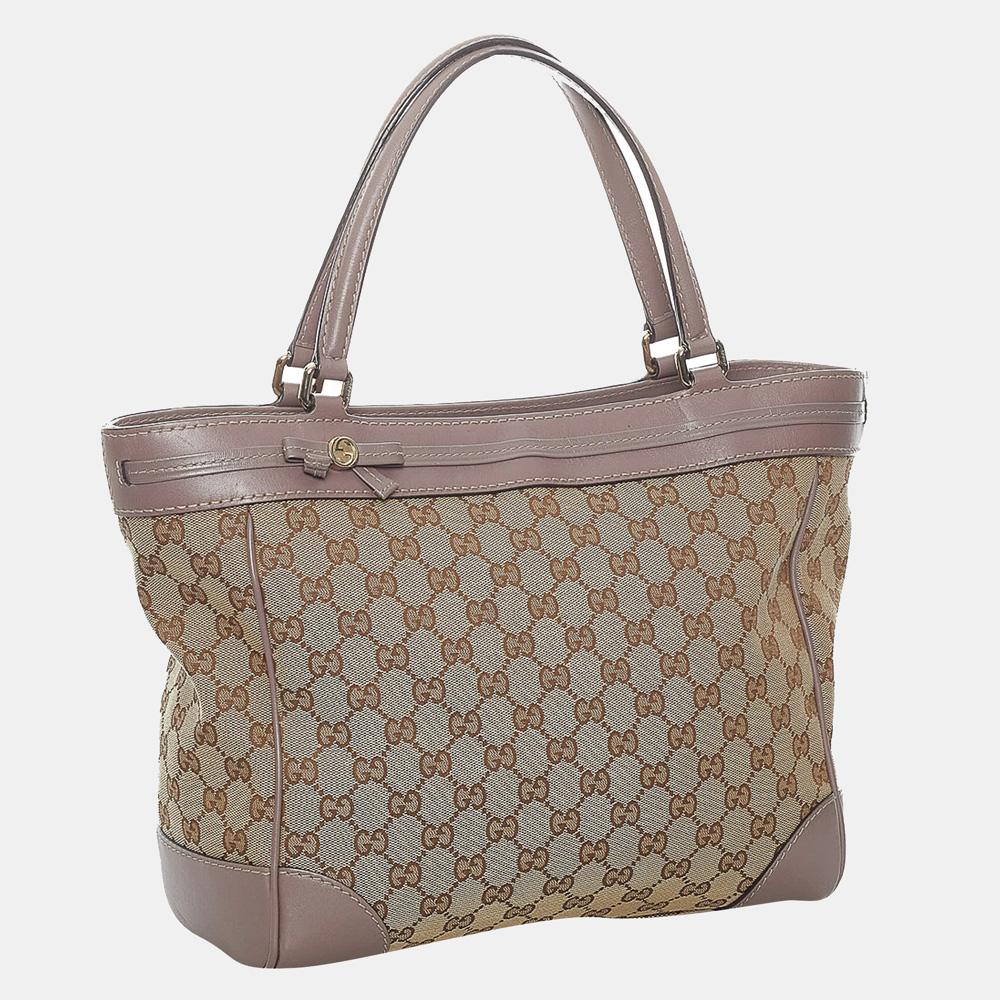 

Gucci Brown/Beige GG Canvas Mayfair Tote Bag