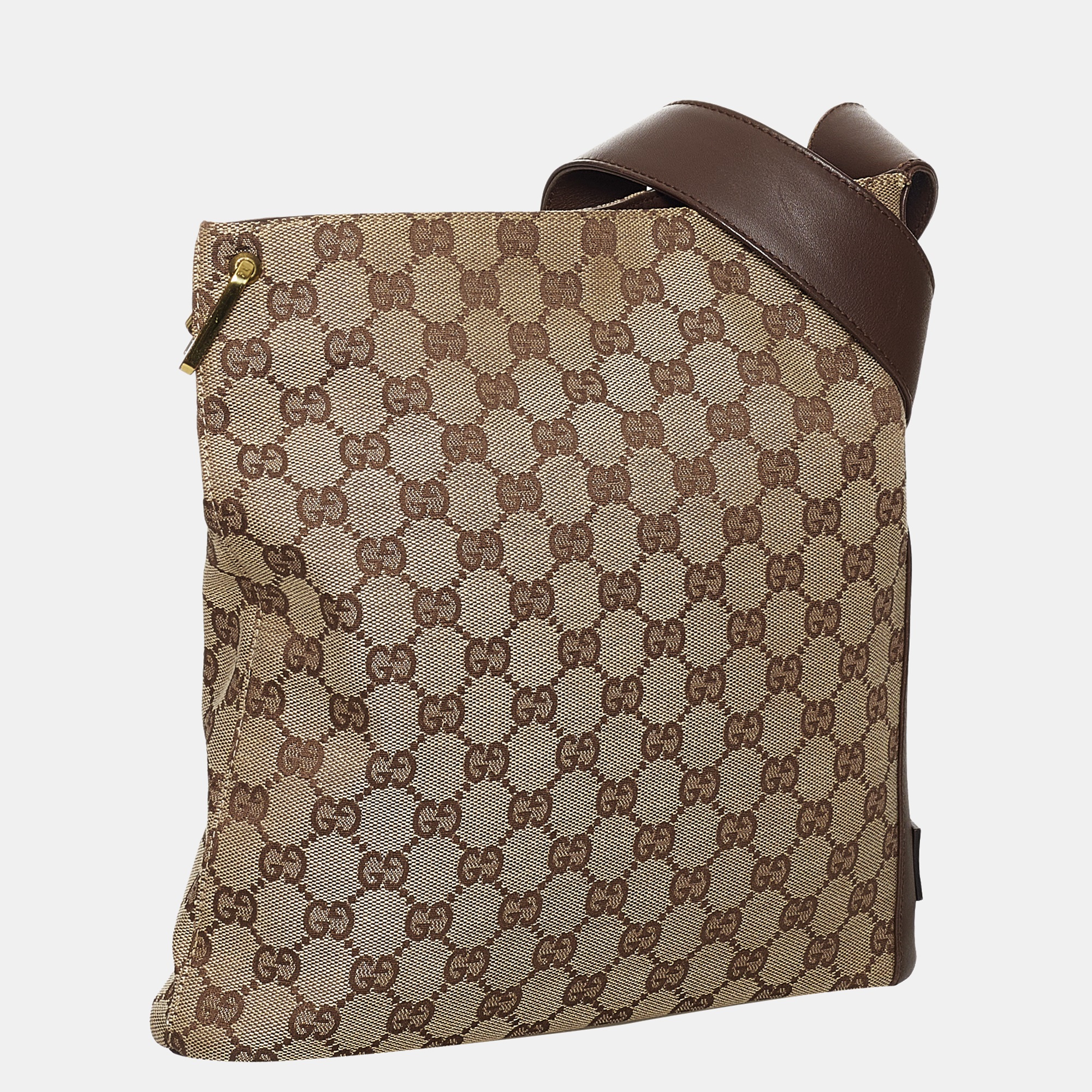 

Gucci Brown GG Canvas Shoulder Bag, Beige