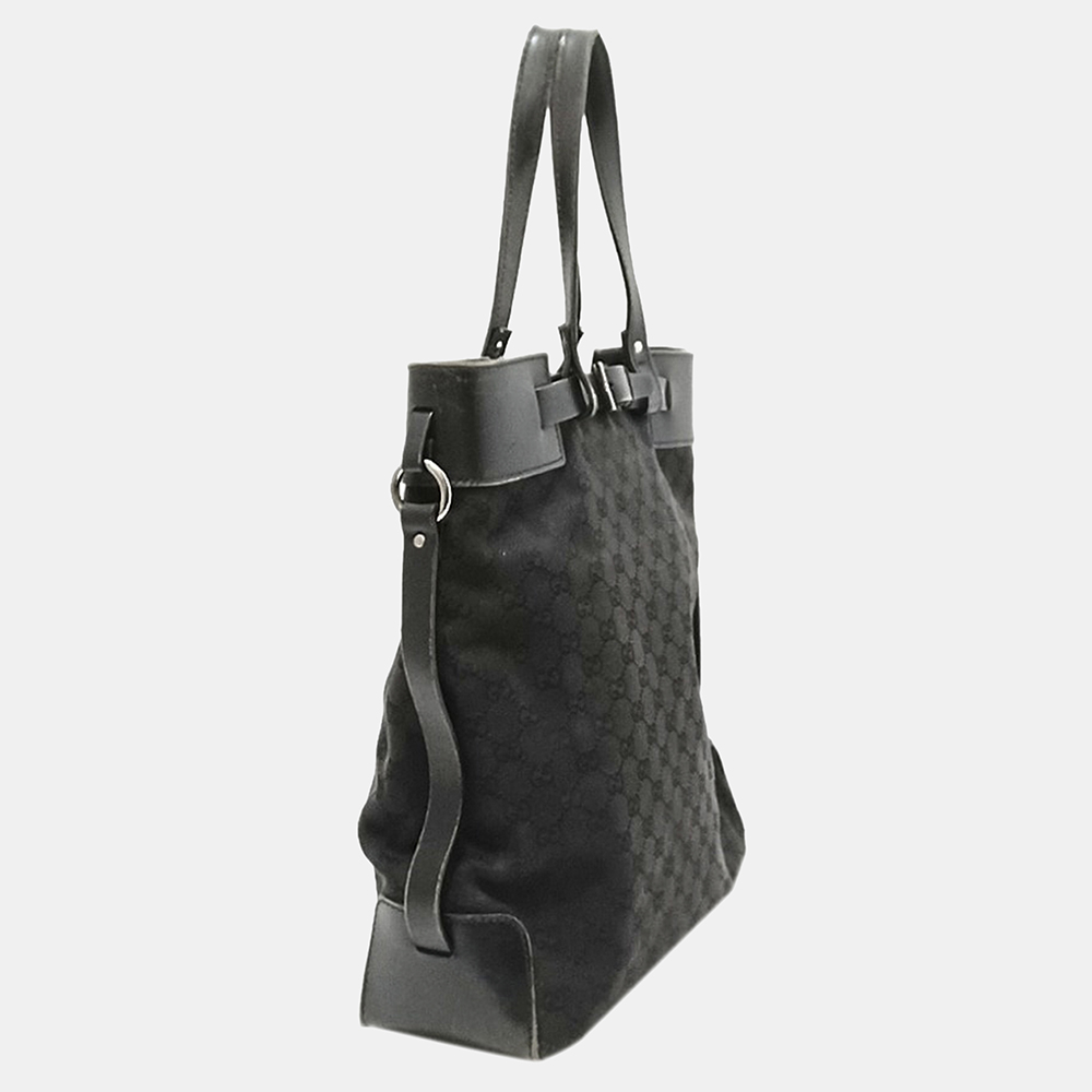 

Gucci Black GG Canvas Tote Bag