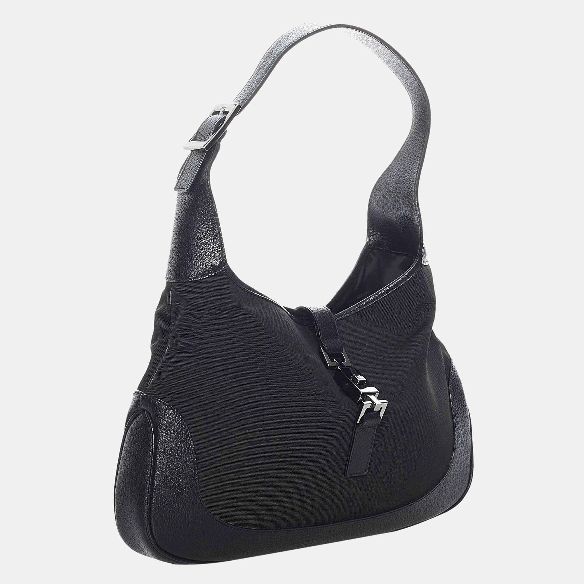 

Gucci Black Jackie Canvas Shoulder Bag