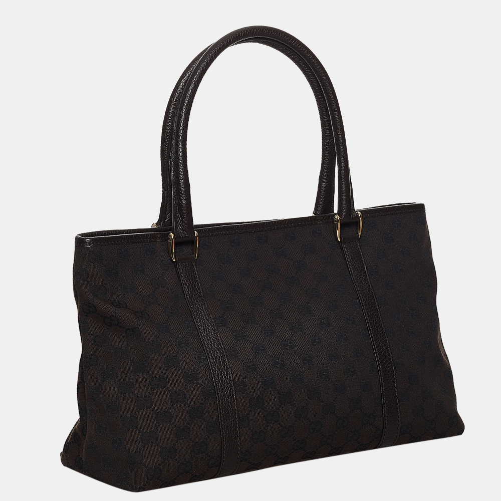 

Gucci Black GG Canvas Tote Bag