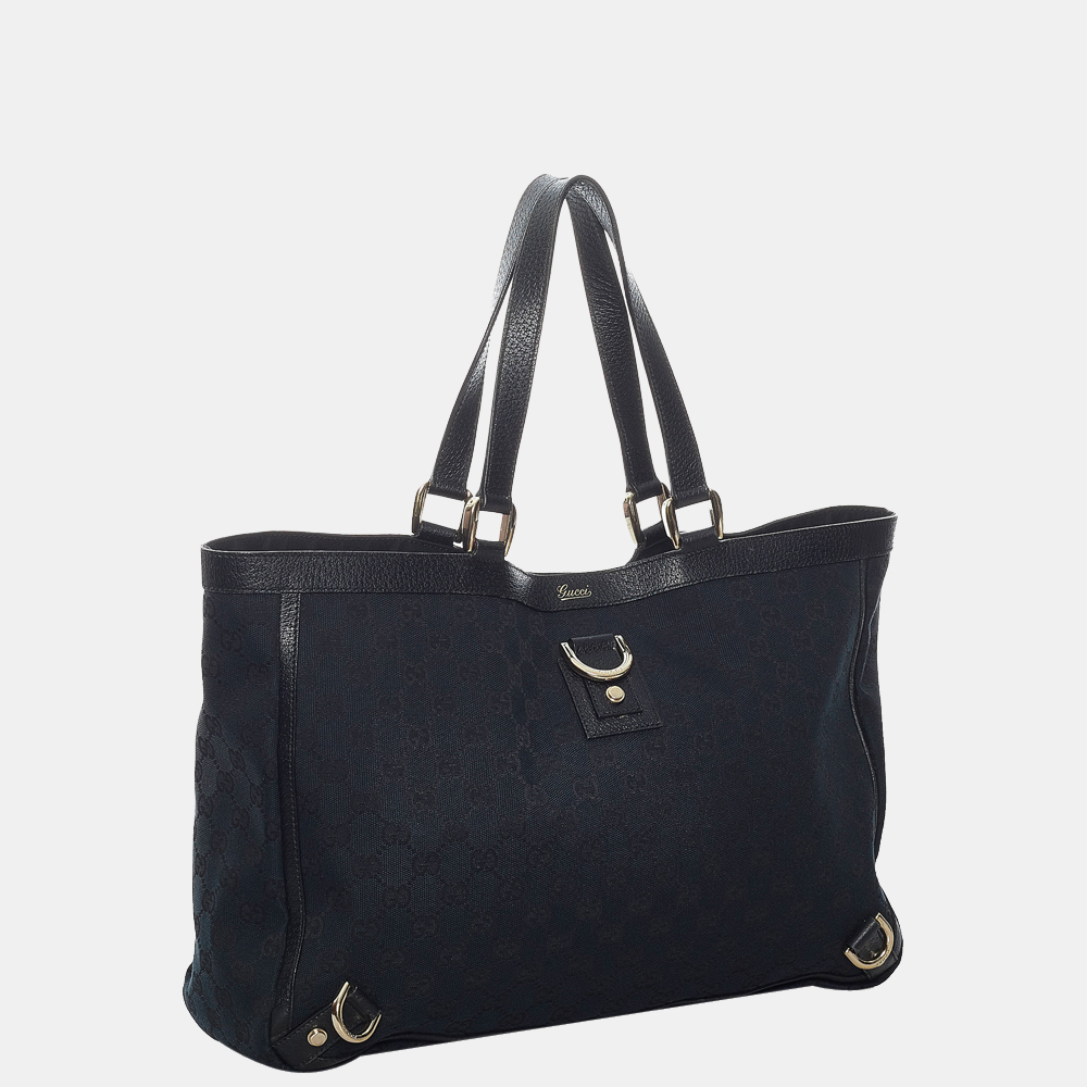 

Gucci Black GG Canvas Abbey D- Ring Tote Bag