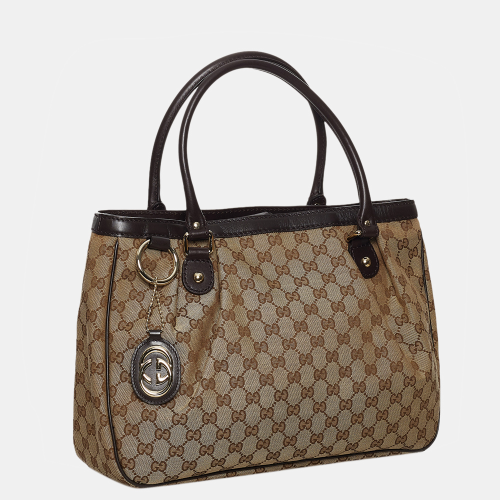 

Gucci Beige/Brown GG Canvas Sukey Tote Bag