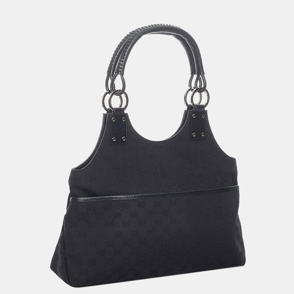 

Gucci Black GG Canvas Shoulder Bag