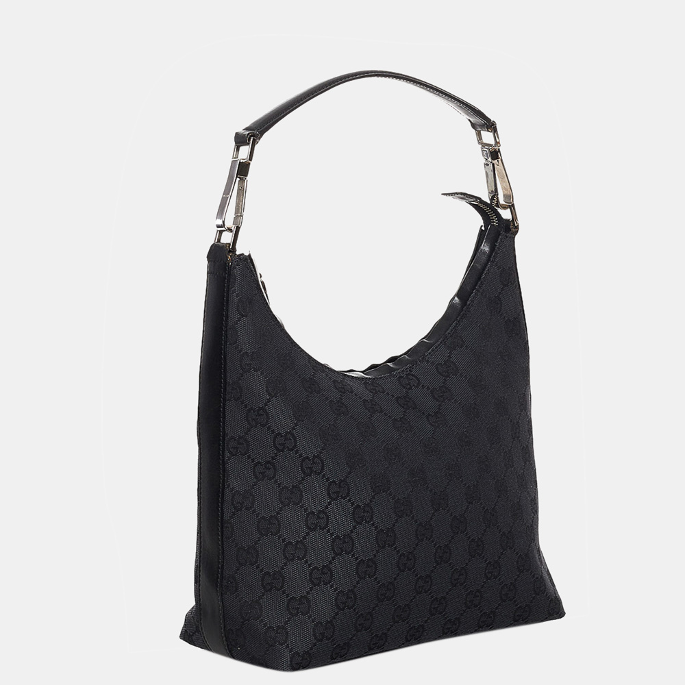 

Gucci Black GG Canvas Shoulder Bag