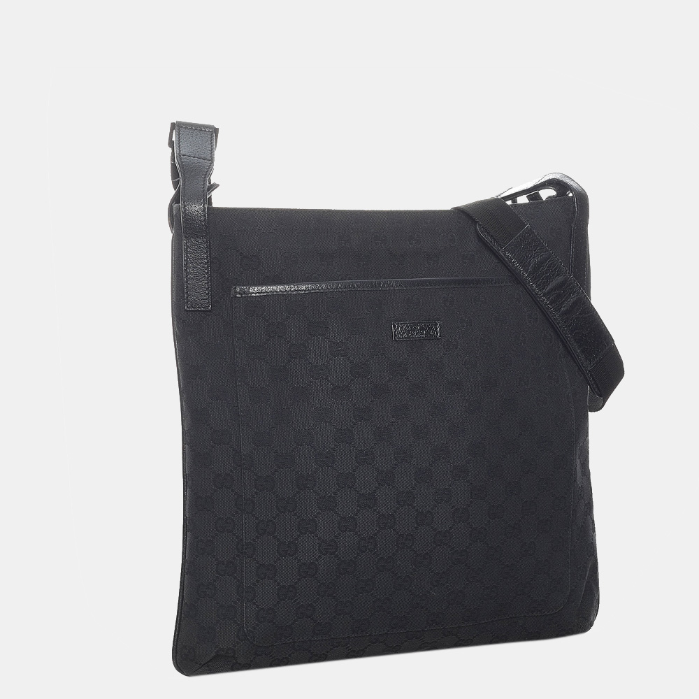 

Gucci Black GG Canvas Crossbody Bag