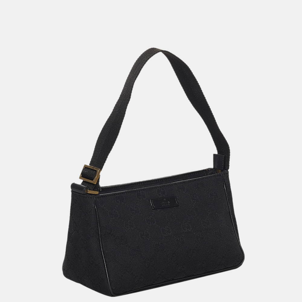 

Gucci Black GG Canvas Baguette