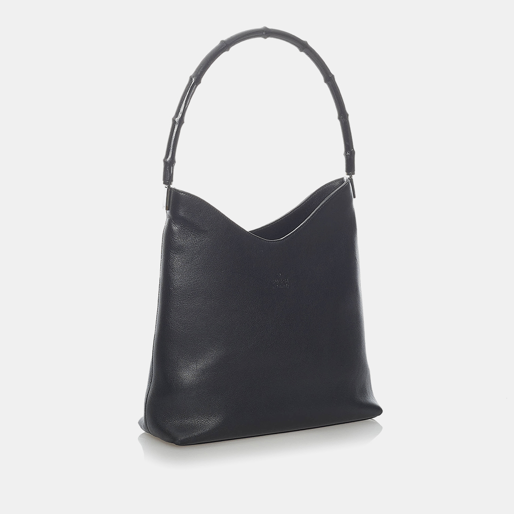 

Gucci Black Bamboo Leather Shoulder Bag
