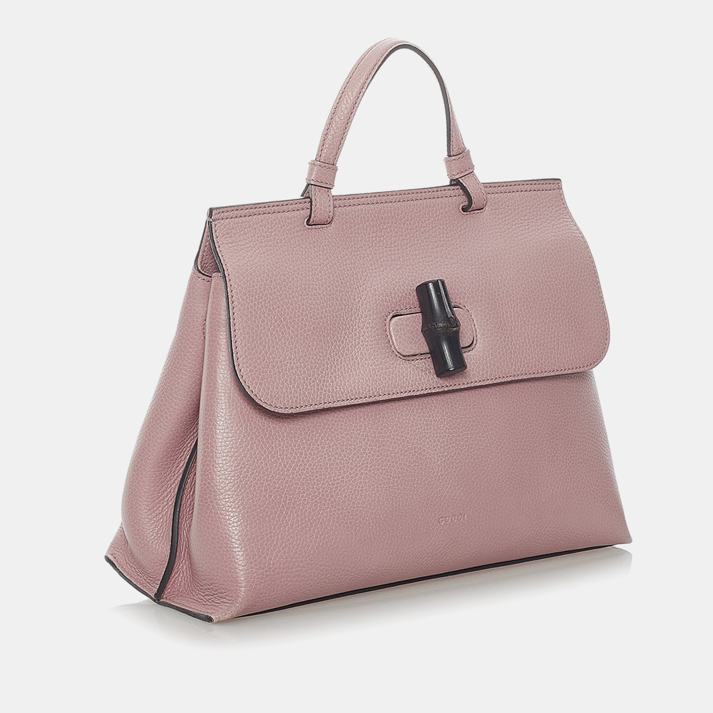 

Gucci Brown Bamboo Daily Leather Satchel