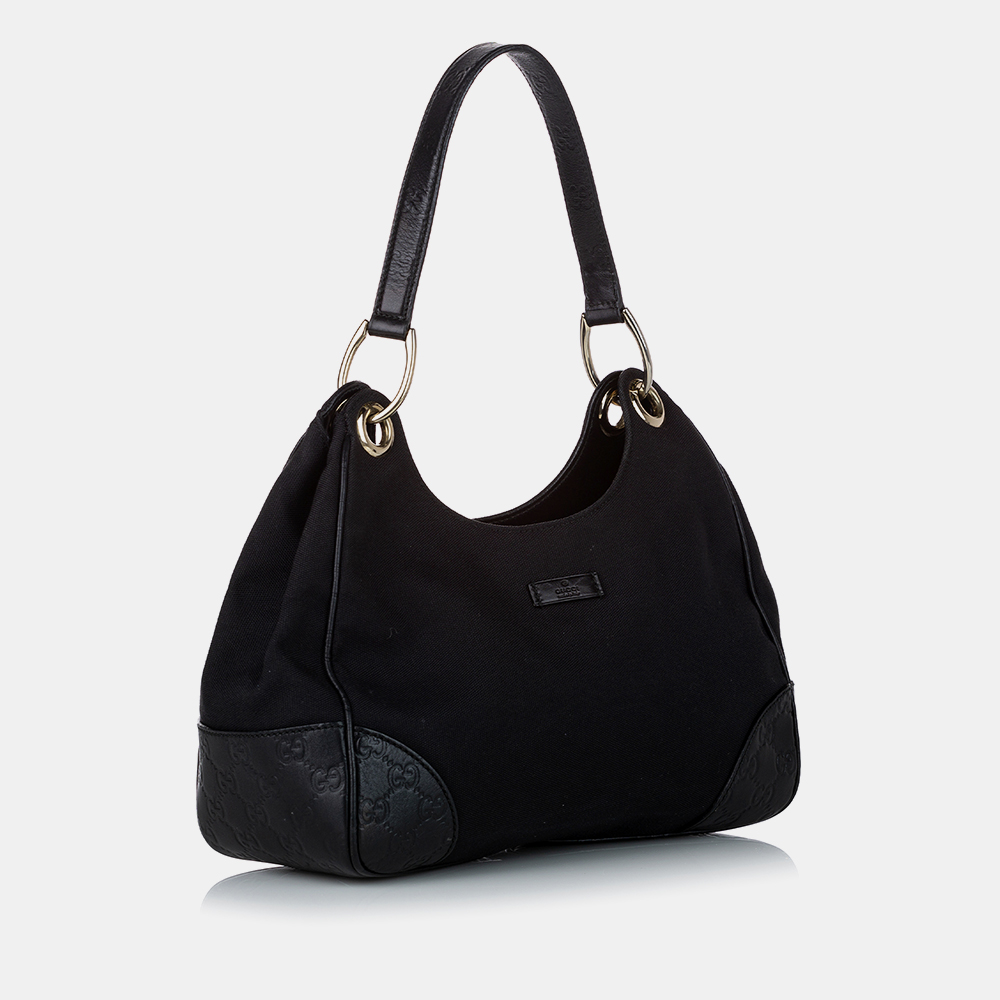 

Gucci Black Guccissima Canvas Shoulder Bag