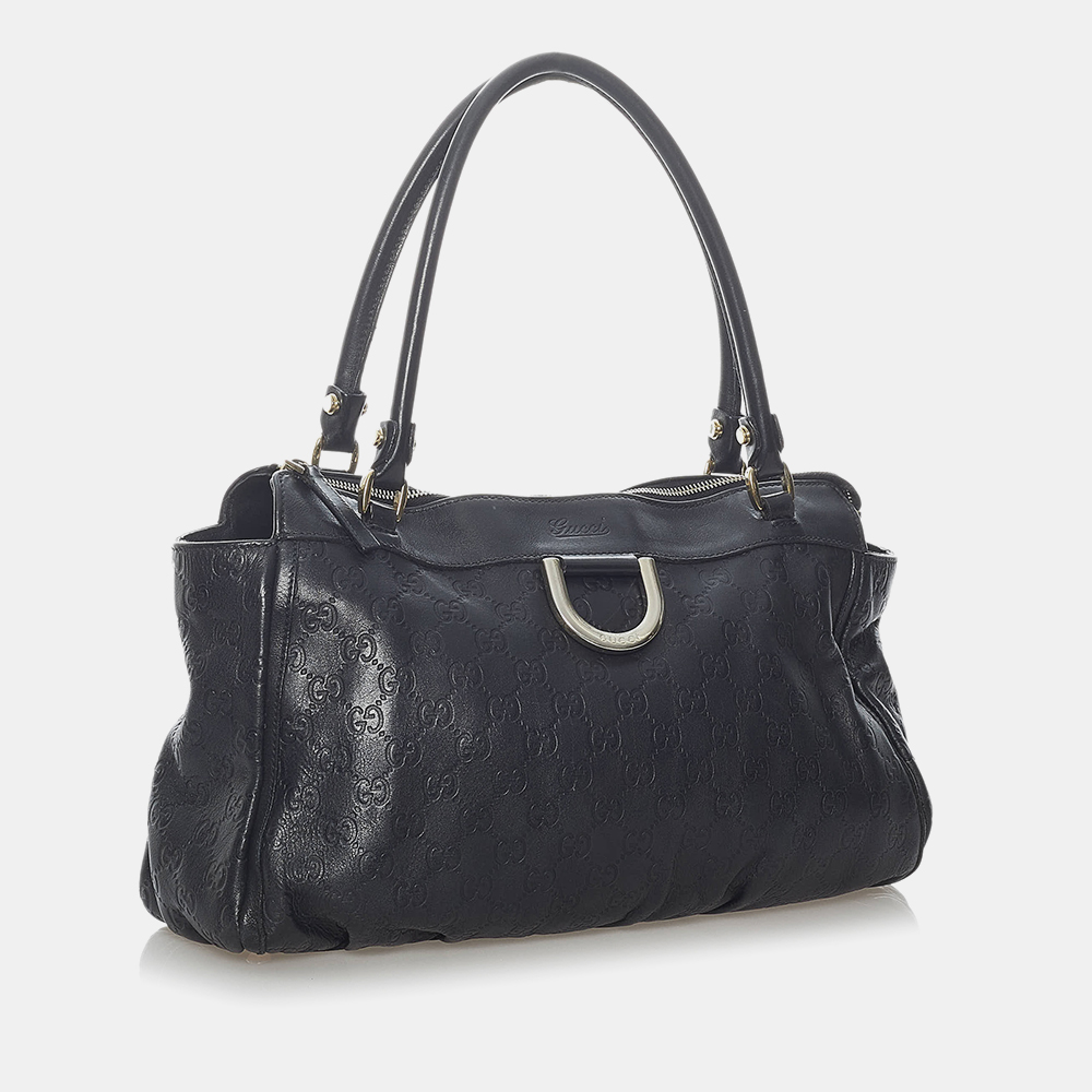 

Gucci Black Guccissima Abbey D-Ring Shoulder Bag