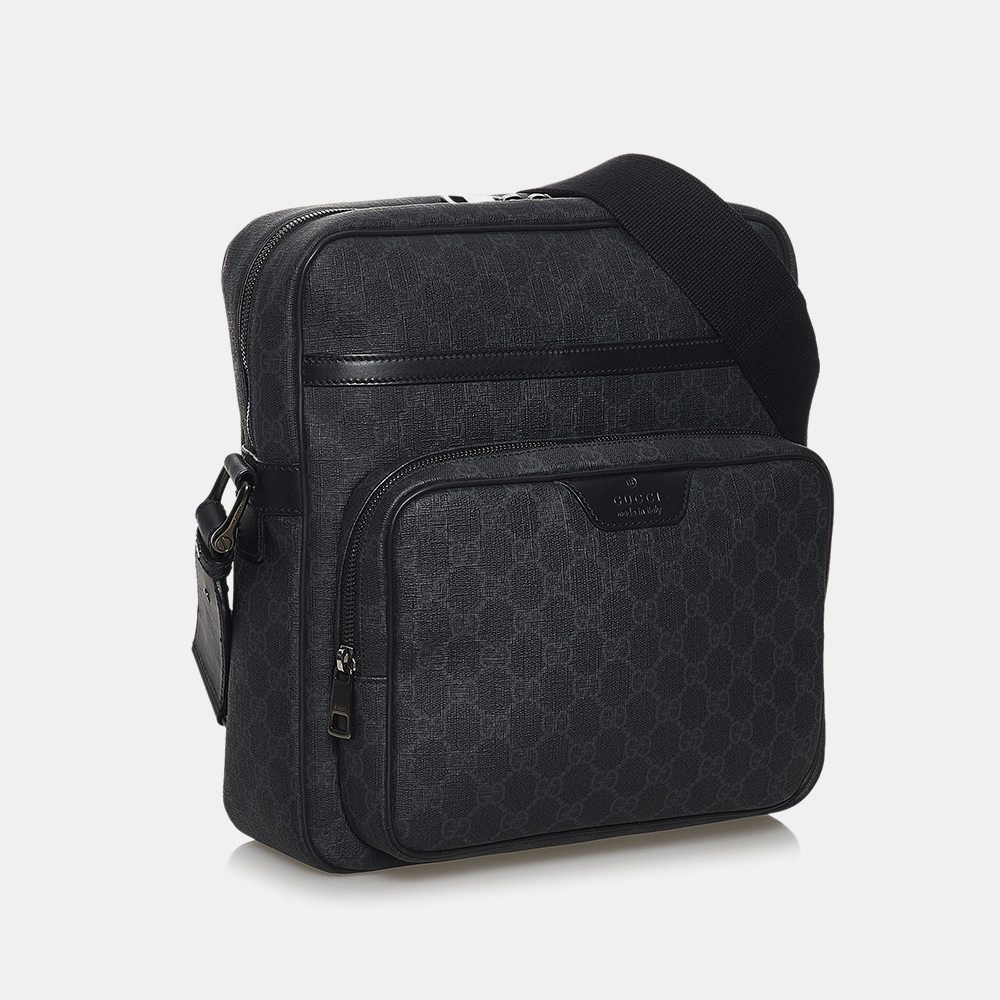 

Gucci Black GG Supreme Crossbody Bag