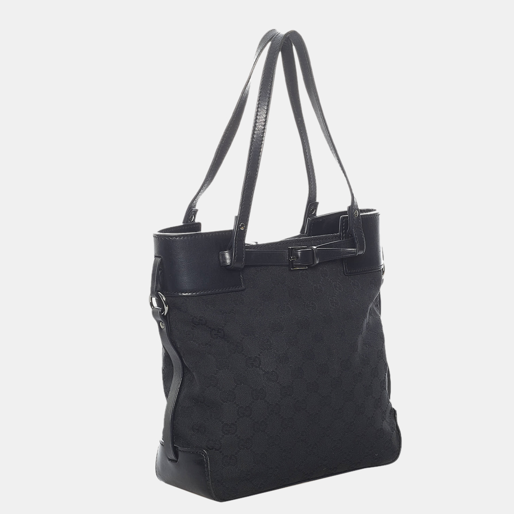 

GG Canvas Tote Bag, Black