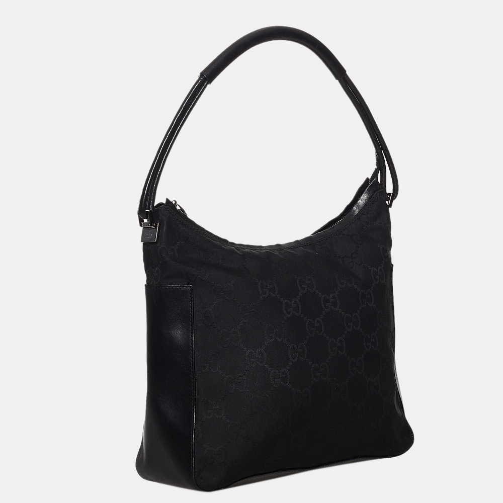 

Gucci Black GG Canvas Shoulder Bag