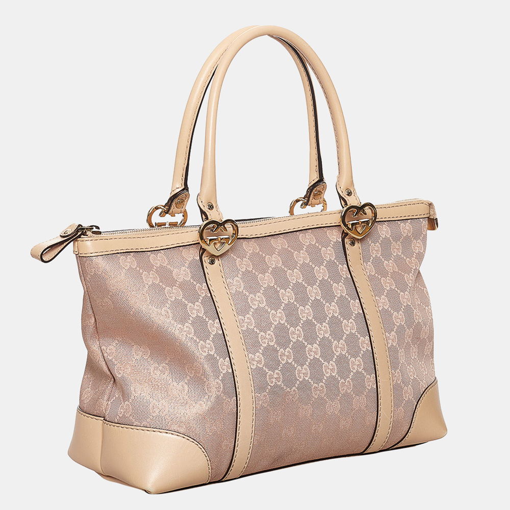 

Gucci Pink GG Canvas Lovely Tote Bag
