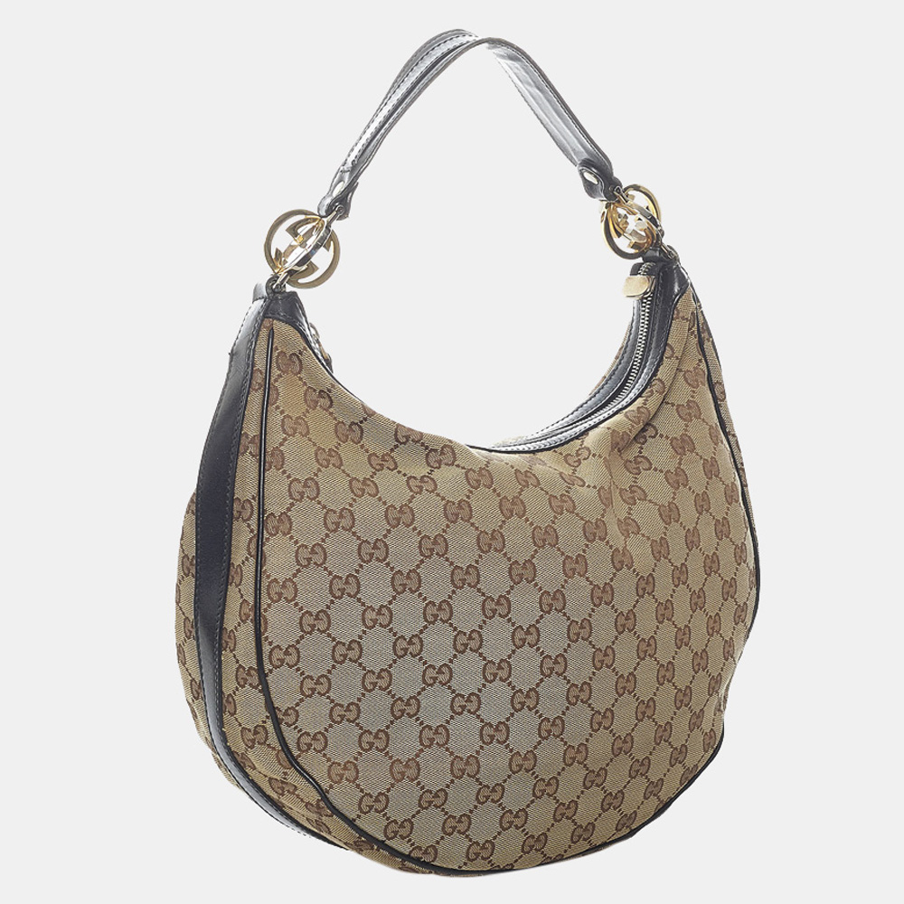 

Gucci Brown/Beige GG Canvas Twins Hobo Bag