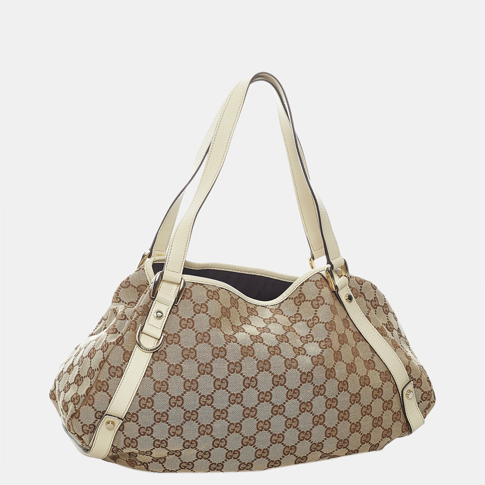 

Gucci Beige/Brown/White GG Canvas Pelham Shoulder Bag