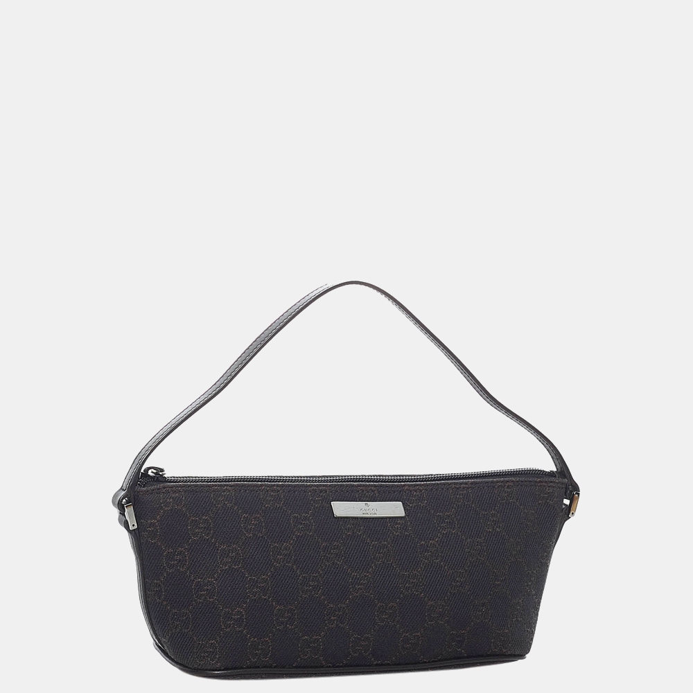 

Gucci Brown GG Canvas Boat Baguette