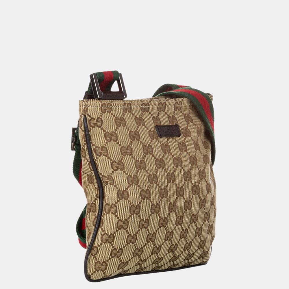 

Gucci Brown/Beige GG Canvas Web Crossbody Bag