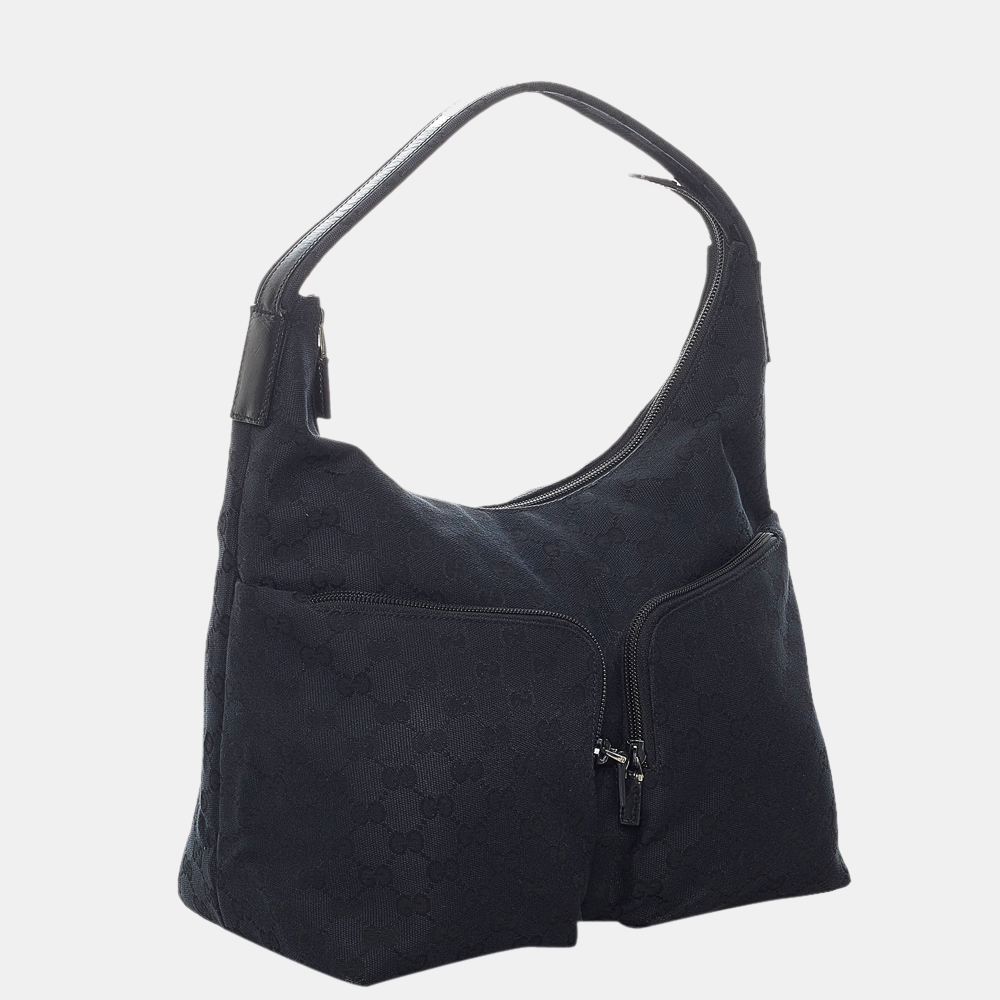 

Gucci Black GG Canvas Shoulder Bag
