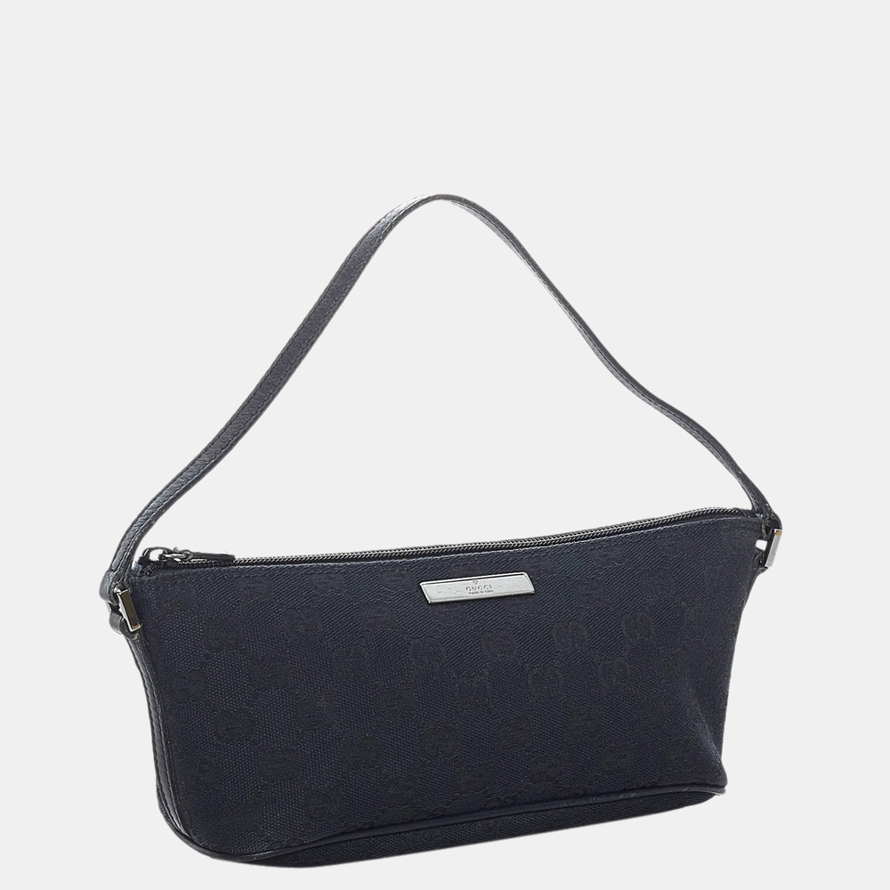 

Gucci Black GG Canvas Boat Baguette