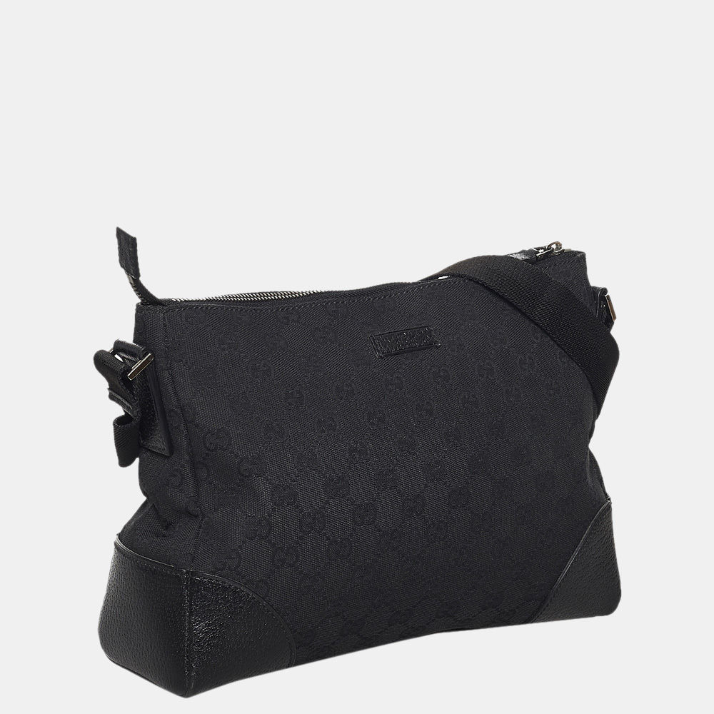 

Gucci Black GG Canvas Crossbody Bag