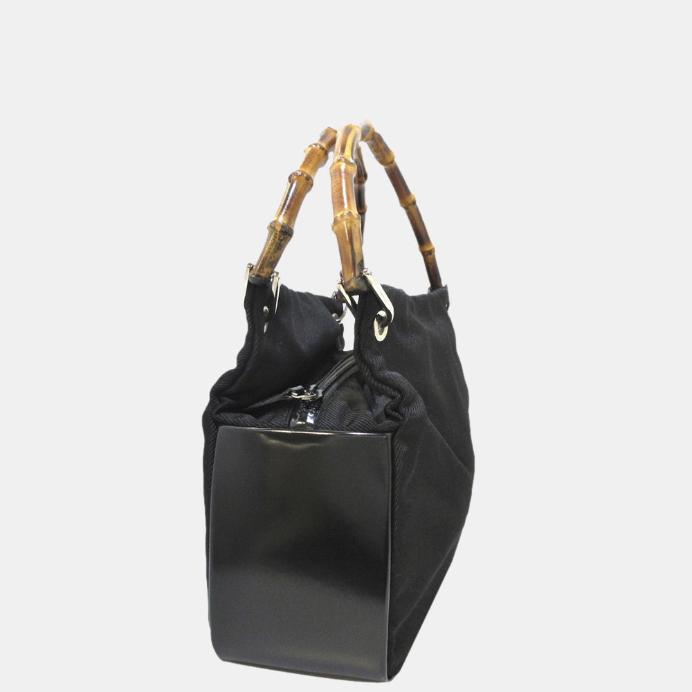 

Gucci Black/Brown Bamboo Canvas Handbag