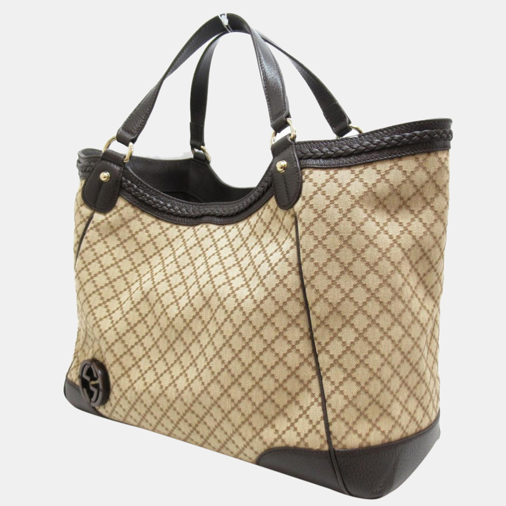 

Gucci Brown Diamante Canvas Tote bag
