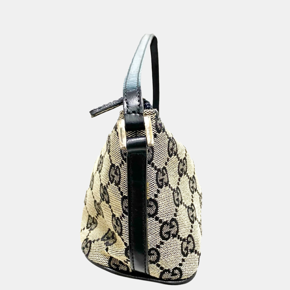 

Gucci Beige/Black/Brown GG Canvas Boat Baguette