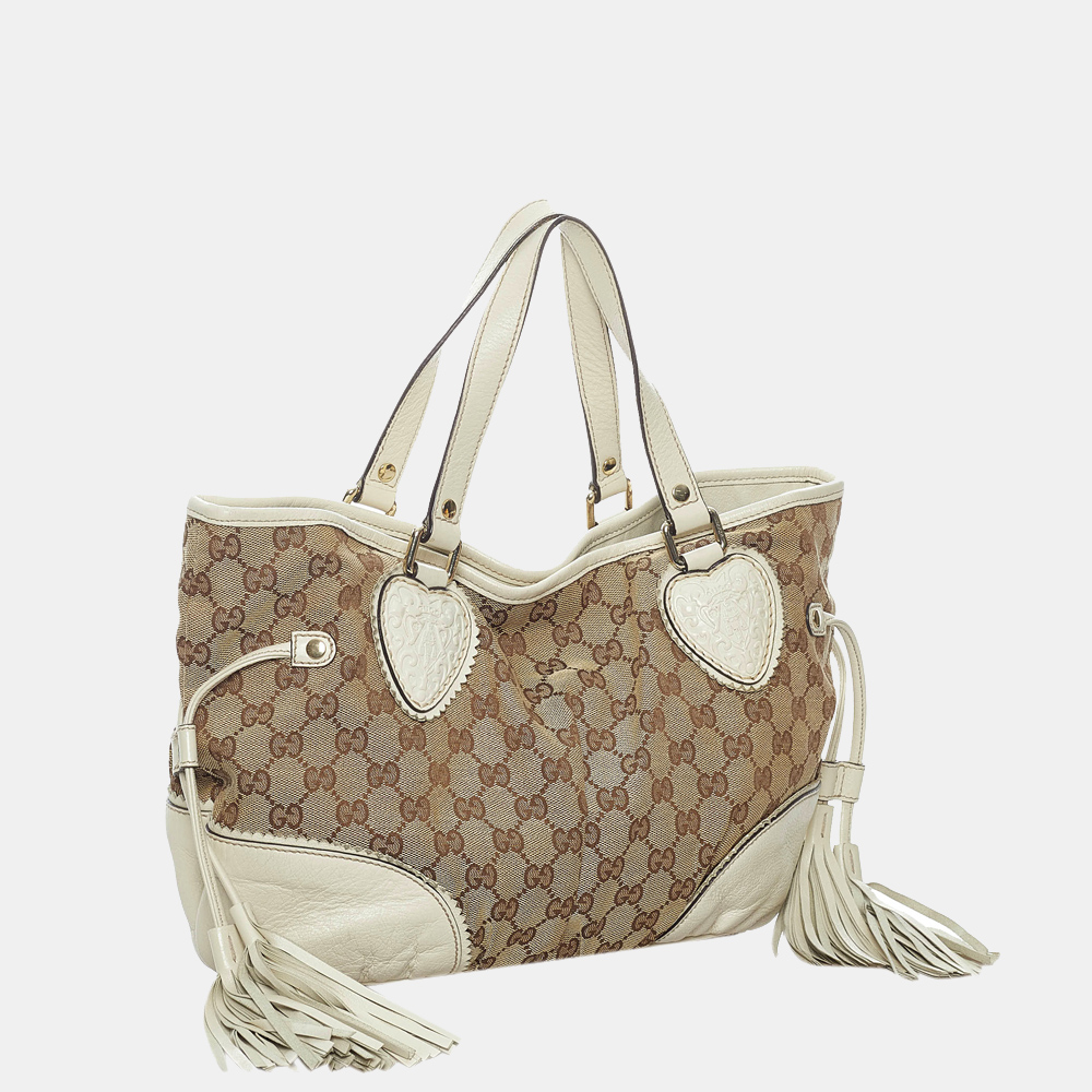 

Gucci Beige/Brown/White GG Canvas Tribeca Handbag