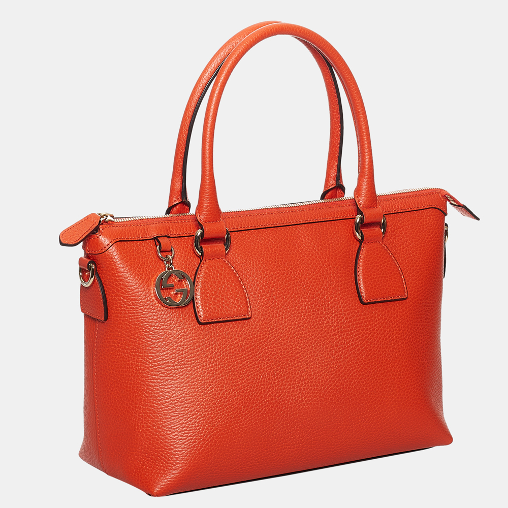 

Gucci Orange Charmy Leather Satchel