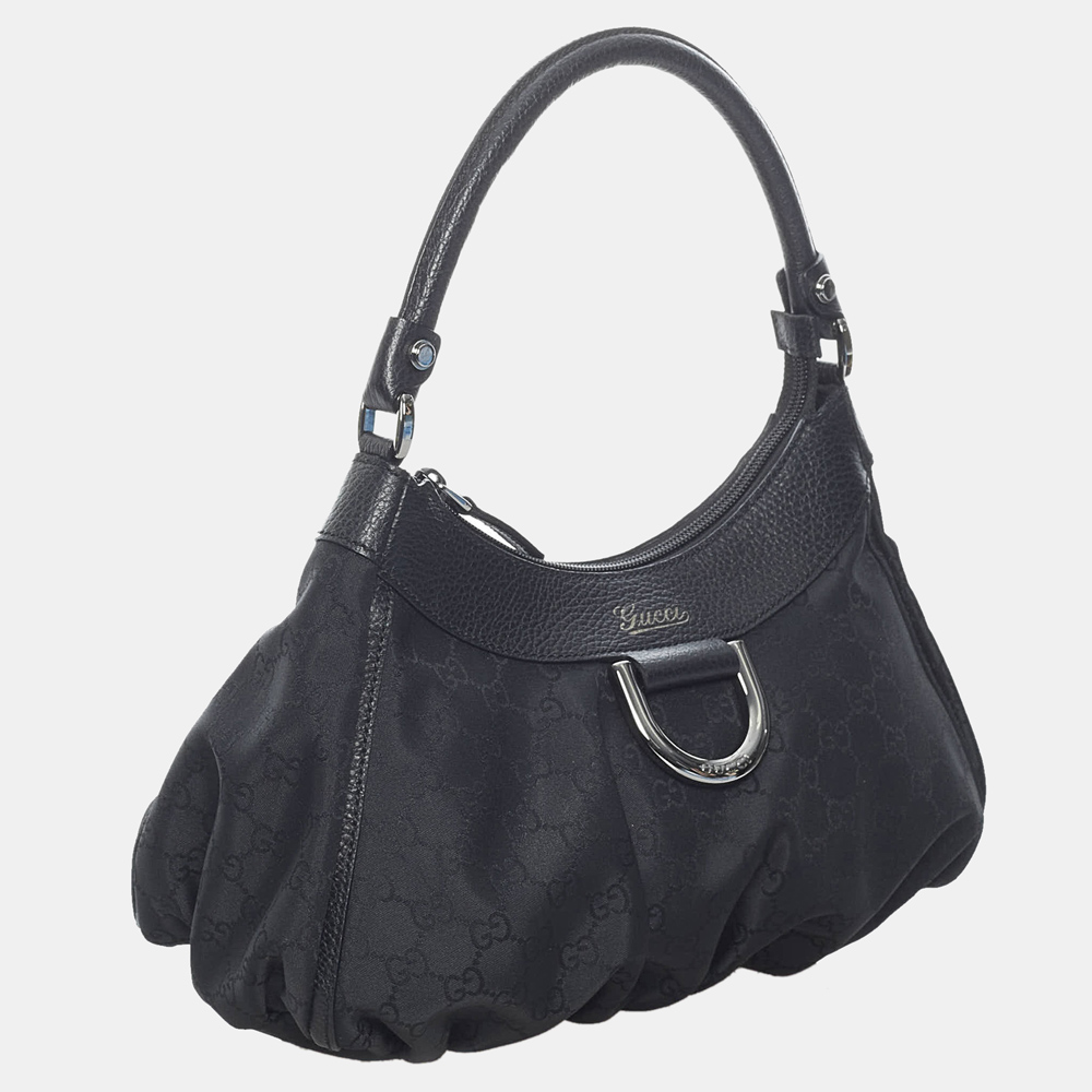 

Gucci Black GG Canvas Abbey D-Ring Shoulder Bag