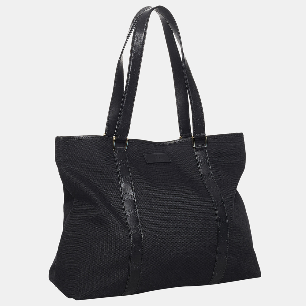 

Gucci Black Canvas Tote Bag